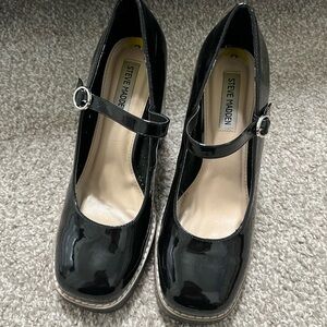 Steve Madden Black Heeled Mary Jane Shoes